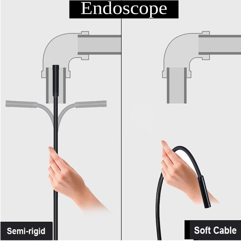8mm objektiv Kamera Endoskop HD 1200P IP68 Fest Flexible Rohr Mirco USB Typ-C Endoskop video Inspektion für...
