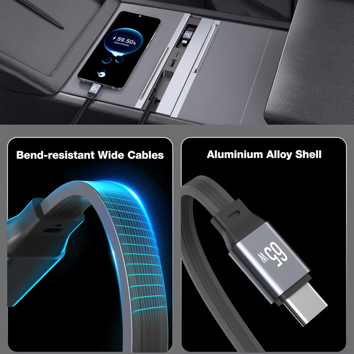 Für Tesla Model Y Juniper 2025, einziehbare Mittelkonsole, USB-Hub, Modell 3, Highland Phone-Ladegerät, Schnelllade-Dockingstation