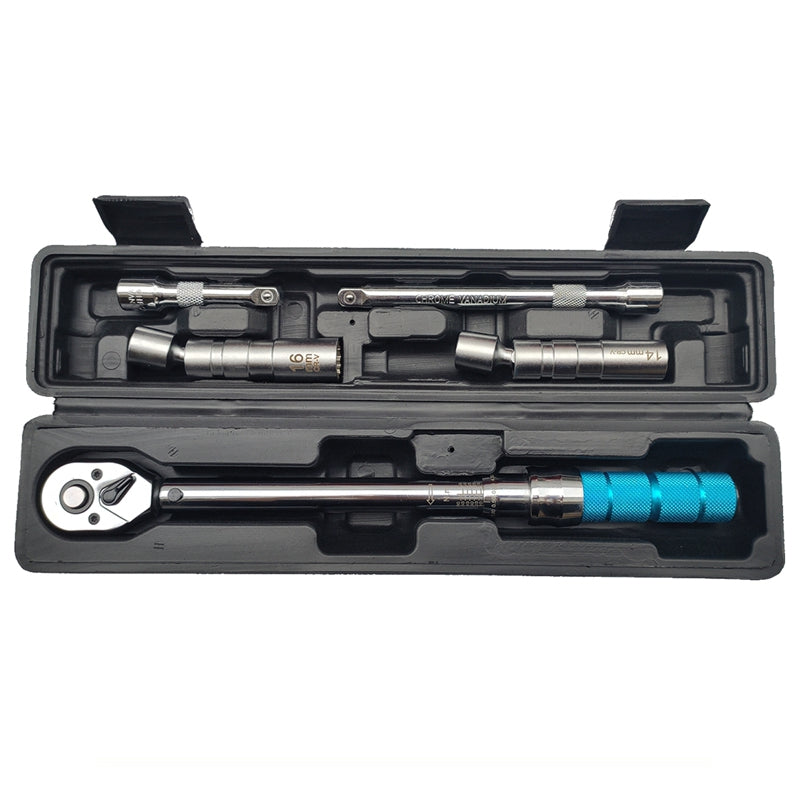 Drehmomentschlüssel für Zündkerze, 5-teiliges Set, 3/8 5–60 Nm, Zwei-Wege-Einstellung, 14 mm, 16 mm...