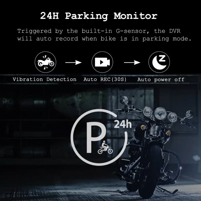 Ganzkörper wasserdichte Motorrad Kamera Recorder WiFi Dual 1080p Full HD Motorrad DVR Dash Cam schwarz GPS-Box Q3D 128G