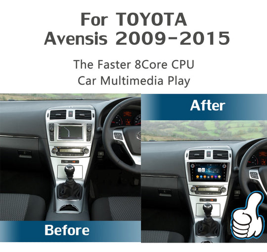 Android Autoradio für Toyota Avensis 2009-2015 mit Wireless CarPlay & Android Auto