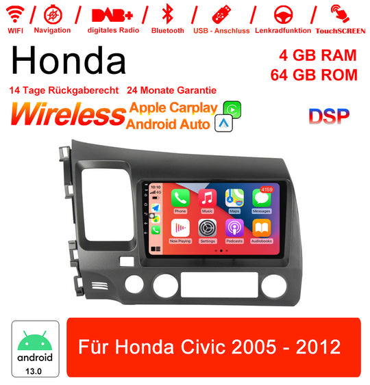 Android Autoradio für Honda Civic 2005-2012 mit Wireless CarPlay & Android Auto