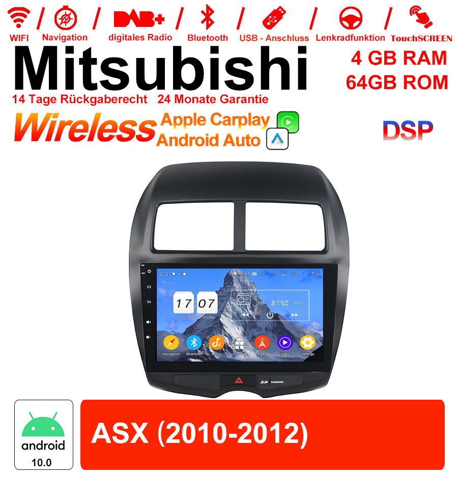 Android Autoradio für Mitsubishi ASX 2010-2012 mit Wireless CarPlay & Android Auto