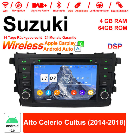Android Autoradio für Suzuki Alto, Celerio, Cultus 2014-2018 mit Wireless CarPlay & Android Auto