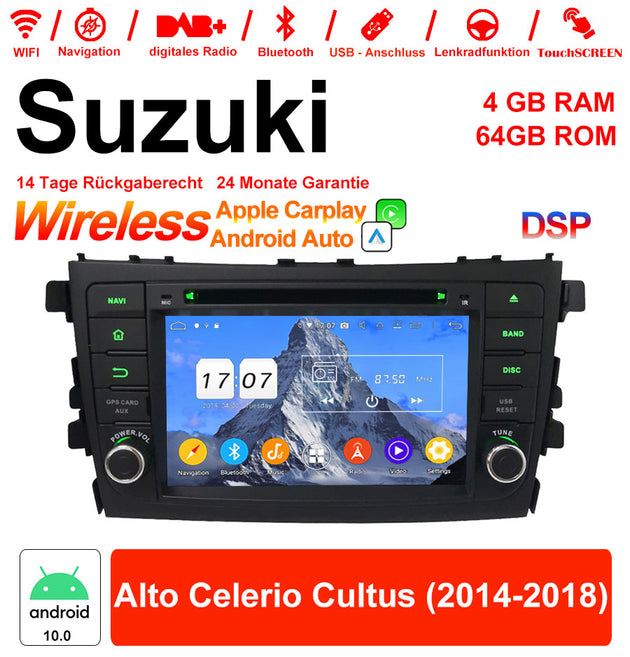 Android Autoradio für Suzuki Alto, Celerio, Cultus 2014-2018 mit Wireless CarPlay & Android Auto
