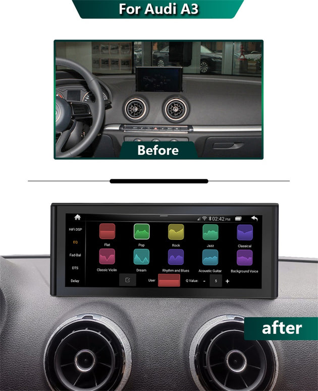 10 Zoll Android 13.0 Autoradio für Audi A3 2014-2020 mit Wireless CarPlay & Android Auto