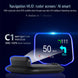 HD C1 OBD2 HUD Auto Head-Up-Display mit GPS, Digitale Geschwindigkeitsanzeige, KMH/MPH, RPM & Übergeschwindigkeitsalarm, Plug & Play