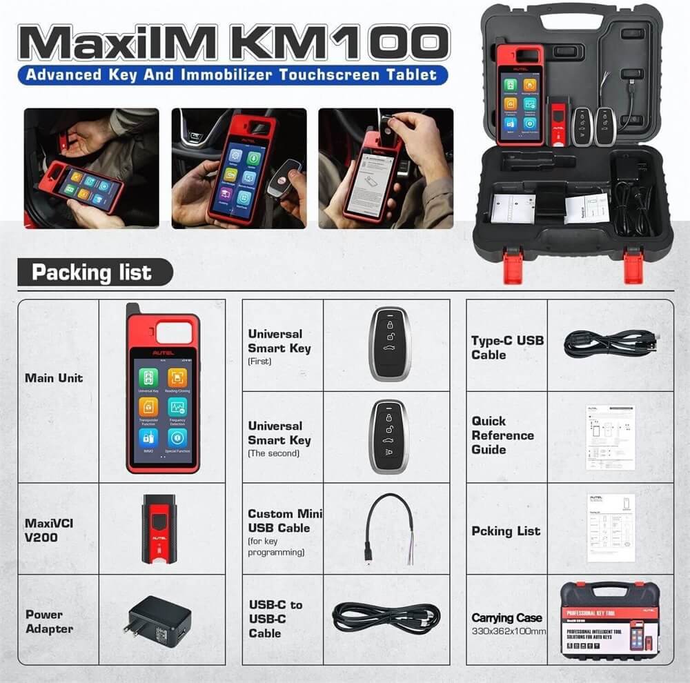 Autel KM100E IMMO- und Schlüsselprogrammiergerät