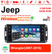 Android Autoradio 7 Zoll für Jeep Wrangler 2007-2016 mit 4GB RAM, 64GB ROM, WiFi, NAVI, Bluetooth und USB