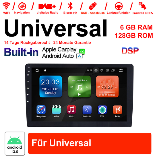 Android Autoradio für Universal mit Wireless CarPlay & Android Auto