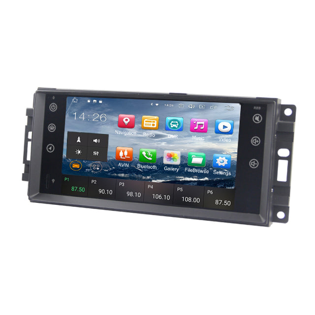 Android Autoradio 7 Zoll für Jeep Wrangler 2007-2016 mit 4GB RAM, 64GB ROM, WiFi, NAVI, Bluetooth und USB