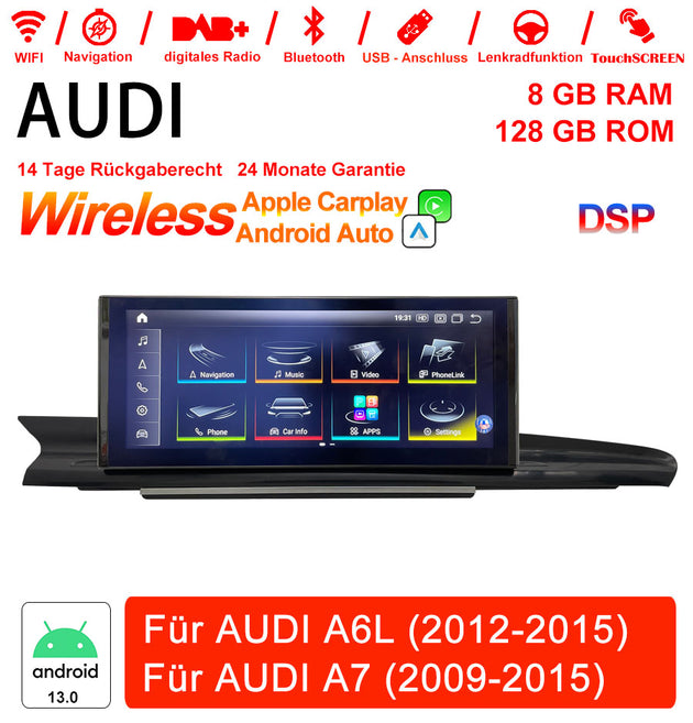 Android Autoradio für Audi A6L (2012–2015) und Audi A7 (2009–2015) mit Wireless CarPlay & Android Auto