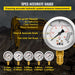 Hydraulik Messkoffer φ68 mm 5 Manometer, 1,6 m Prüfschlauch Hydraulik Messgerät Edelstahl Manometer...