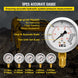 Hydraulik Messkoffer φ68 mm 5 Manometer, 1,6 m Prüfschlauch Hydraulik Messgerät Edelstahl Manometer...