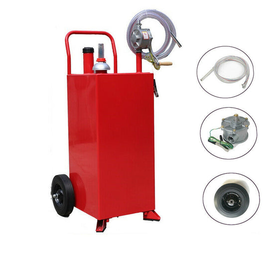 Fuel Caddy Kraftstoffspeichertank 132L 4 Räder mit manueller Pumpe