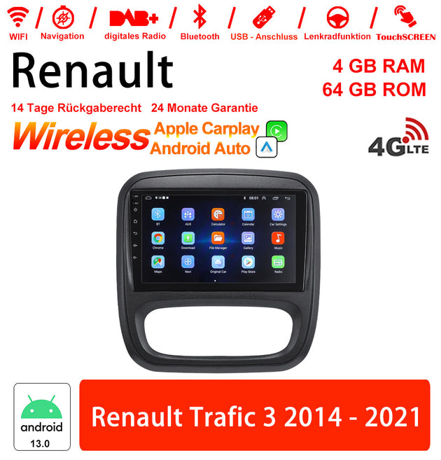 Android Autoradio für Renault Trafic 3 2014-2021 mit Wireless CarPlay & Android Auto
