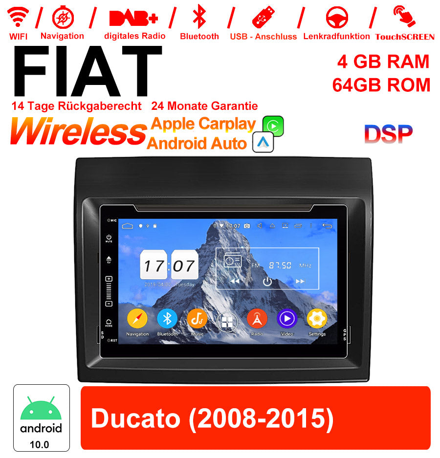 Android Autoradio für Fiat Ducato 2008-2015 mit Wireless CarPlay & Android Auto