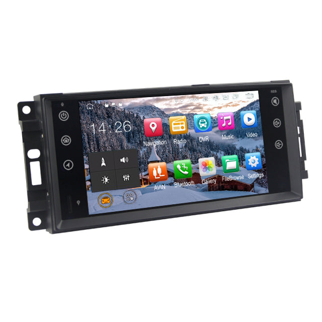 Android Autoradio 7 Zoll für Jeep Wrangler 2007-2016 mit 4GB RAM, 64GB ROM, WiFi, NAVI, Bluetooth und USB