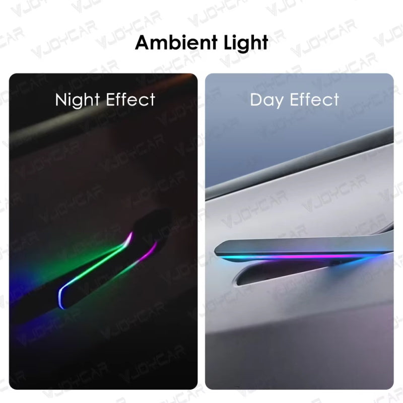 Kabelloser automatischer Türgriff für Tesla Model Y 3/3 Highland Colorful LED Lights 4-Türer-Lenker