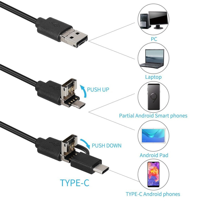 Neue 8.0mm Endoskop Kamera 1080P HD USB Endoskop mit 8 LED IP68 wasserdicht Inspektion Endoskop für Android PC