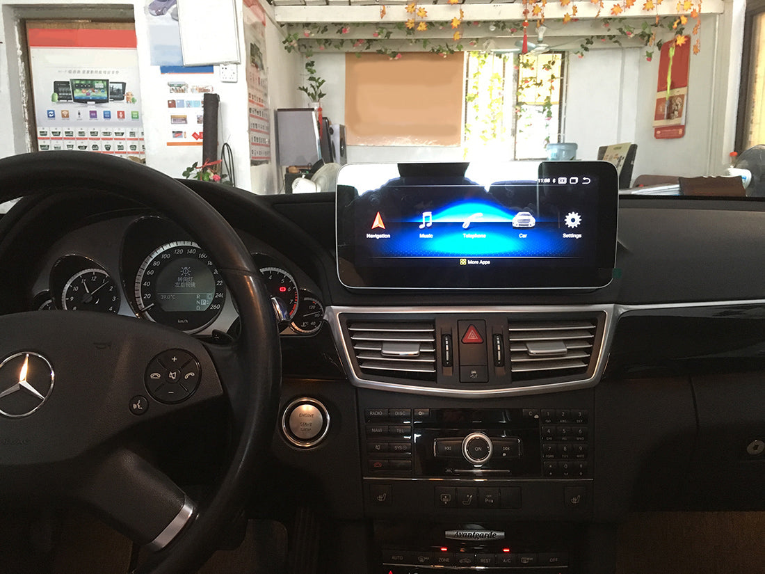 Android Autoradio für Mercedes Benz E-Klasse W212 2010-2012 mit Wireless CarPlay, Android Auto & DAB+