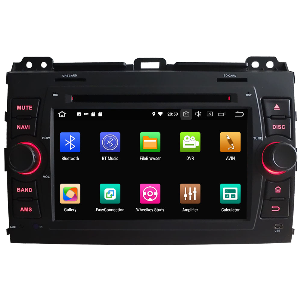 Android Autoradio für Toyota Prado LC120 2004-2010 mit Wireless CarPlay & Android Auto