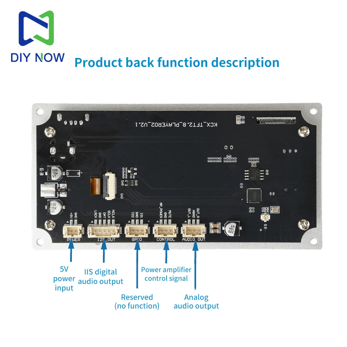 2,8 Zoll TFT Farbe LCD Verlustfreie MP3 Decoder Board Bluetooth 5,3 Stereo Audio FLAC WAV APE Decodierung USB TF Für Auto Verstärker