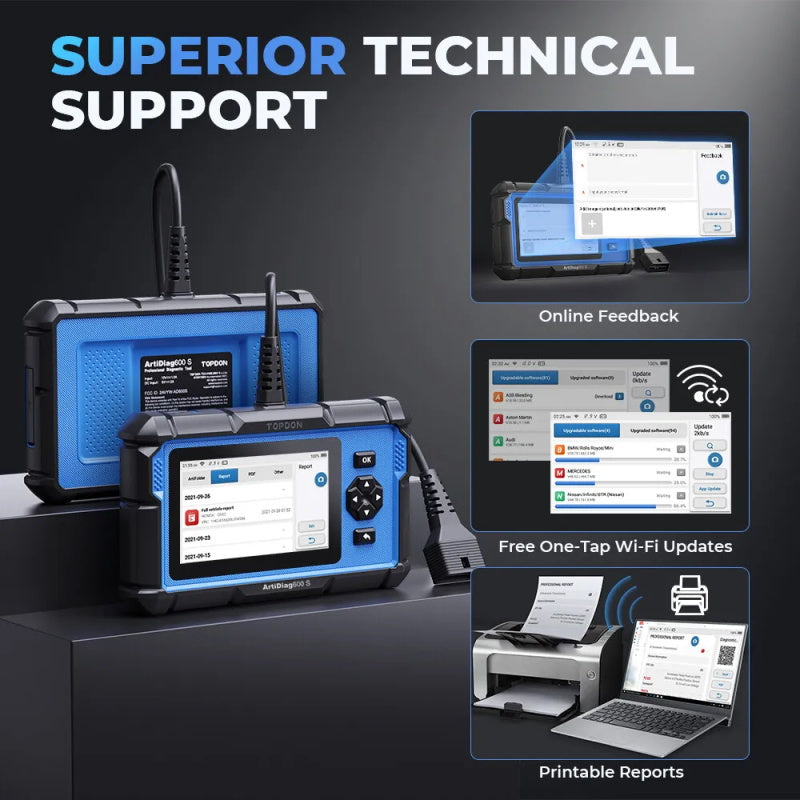 TOPDON ArtiDiag600S OBD2 Diagnosegerät für Fahrzeugsysteme