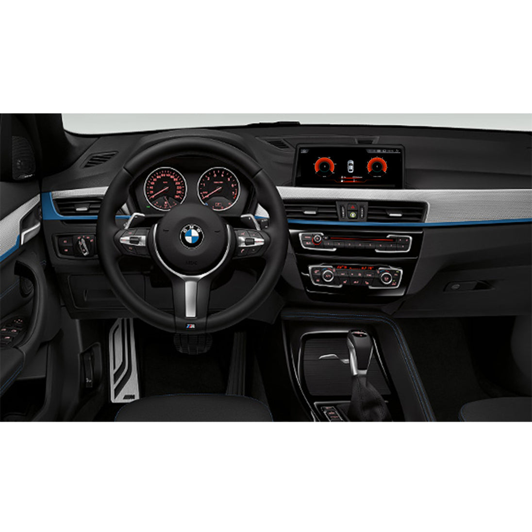 Android Autoradio für BMW 1er F20/F21, 3er F30/F31/F34/F35/G20 und 4er F32/F33/F36 2018 mit Wireless CarPlay, Android Auto & DAB+