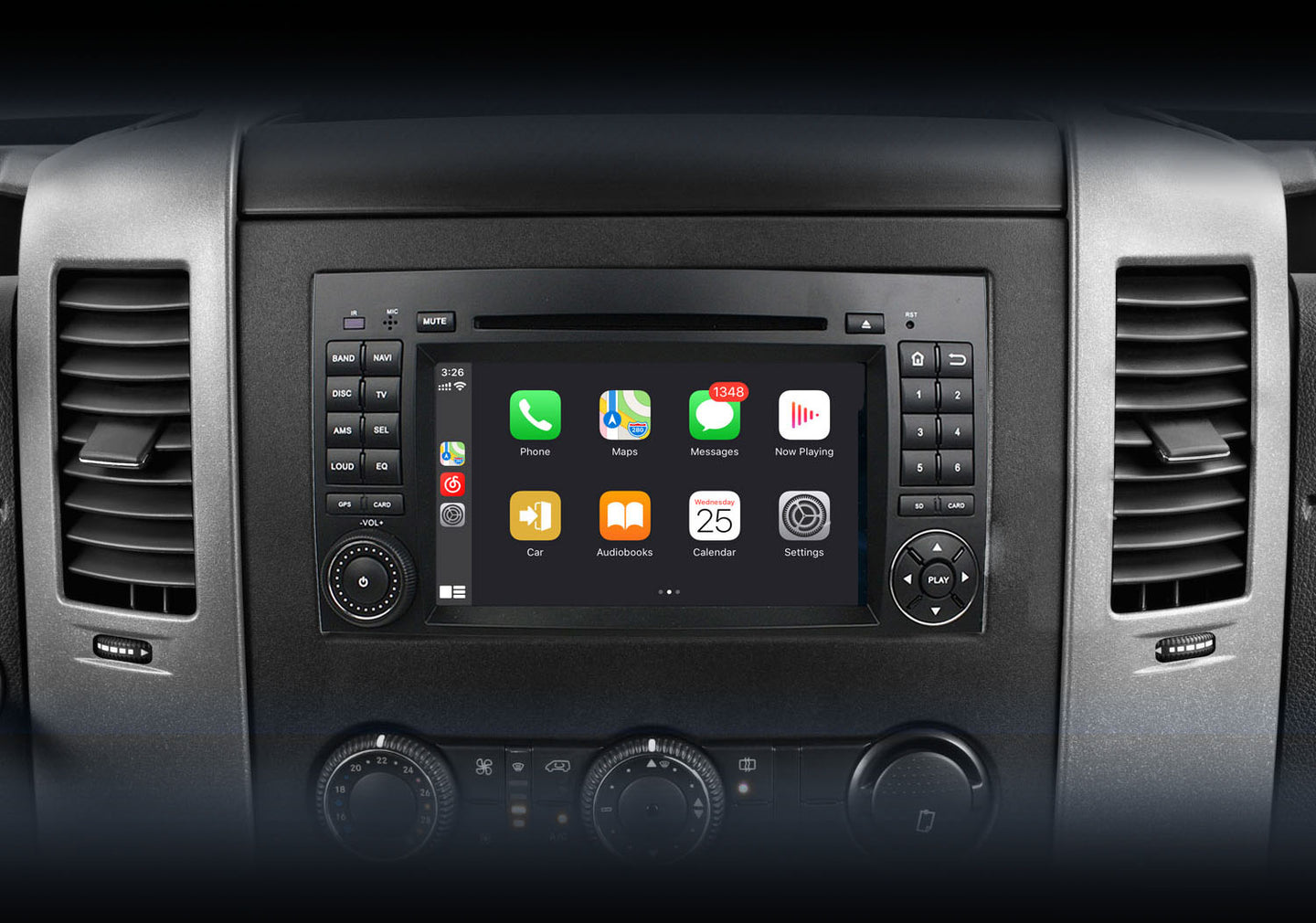Android Autoradio für Mercedes Benz A-Klasse W169, B-Klasse W245 und Vito 2005-2012 mit Wireless CarPlay, Android Auto & DAB+