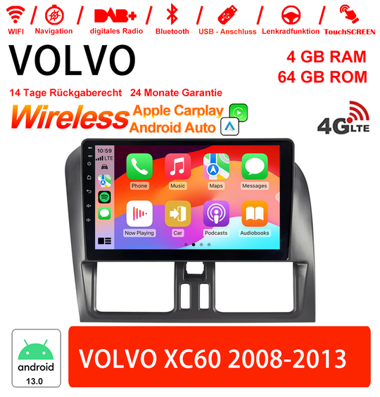 Android Autoradio für Volvo XC60 2008-2013 mit Wireless CarPlay & Android Auto