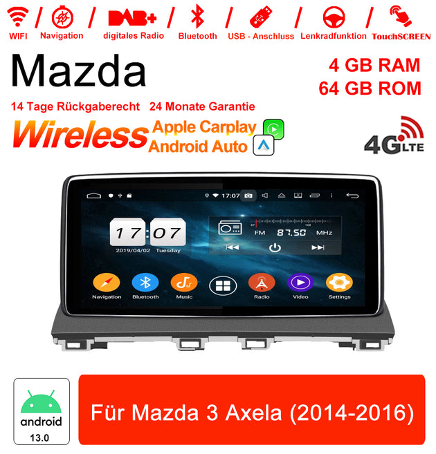 Android Autoradio für Mazda 3 (Axela) 2014-2016 mit Wireless CarPlay & Android Auto