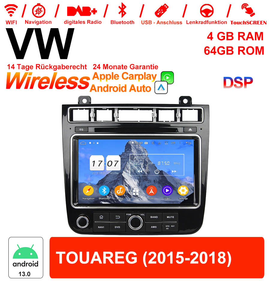 Android Autoradio für VW Touareg 2015-2018 mit Wireless CarPlay & Android Auto