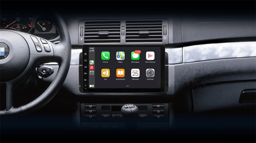 Android Autoradio für BMW 3er E46 und M3 E46 1998-2006 mit Wireless CarPlay, Android Auto & DAB+
