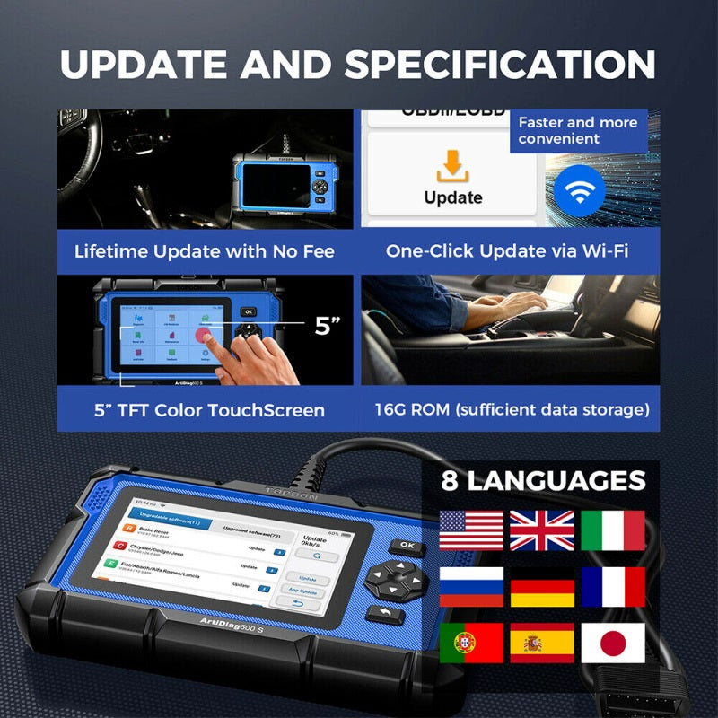 TOPDON ArtiDiag600S OBD2 Diagnosegerät für Fahrzeugsysteme