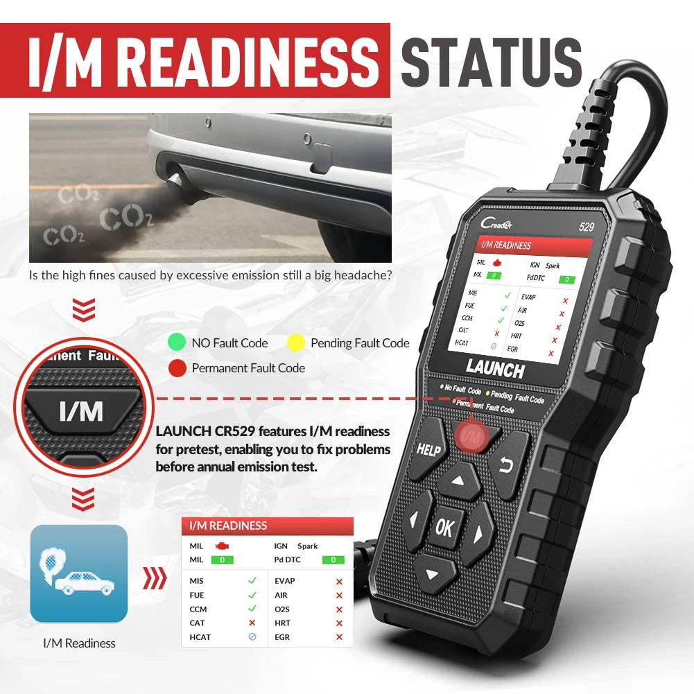 LAUNCH CR529 OBD2 Diagnosegerät für Fahrzeugsysteme
