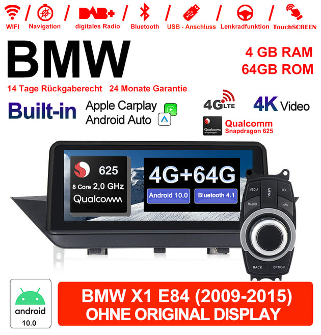 Android Autoradio für BMW X1 E84 2009-2015 mit Wireless CarPlay, Android Auto & DAB+