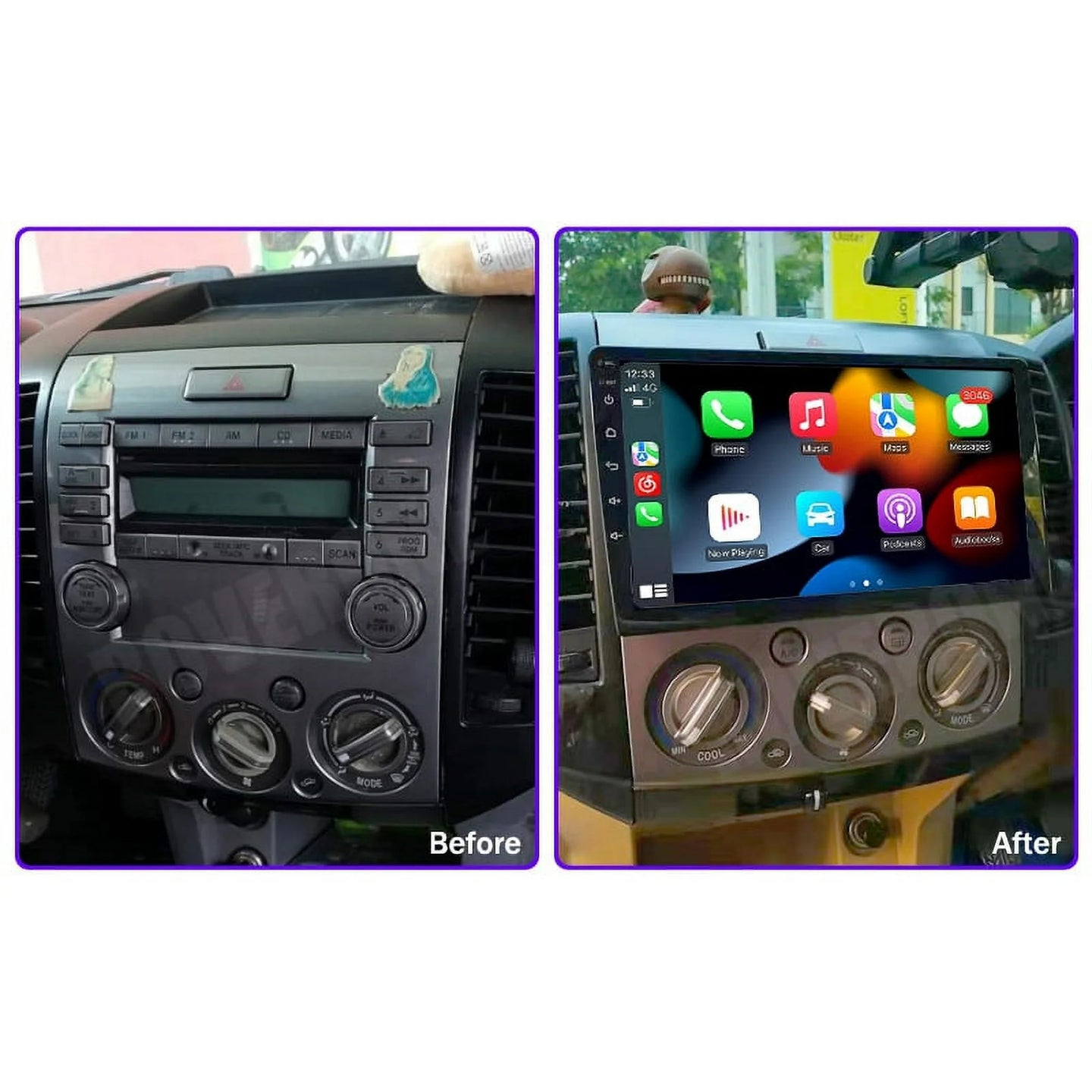 Android Autoradio für Ford Ranger 2006–2010 mit Wireless CarPlay & Android Auto