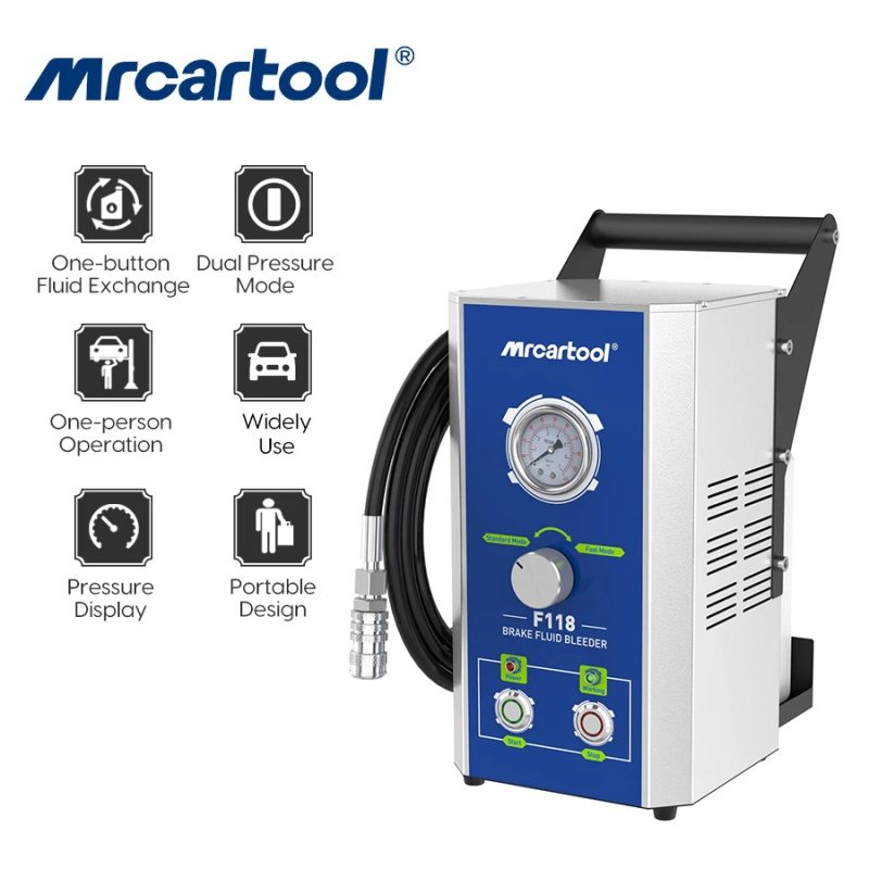 MR CARTOOL F118 Auto Pulsierende Bremse Öl Wechsler 220V Schnelle Brems Flüssigkeit Bleeder Verwenden Pumpe...