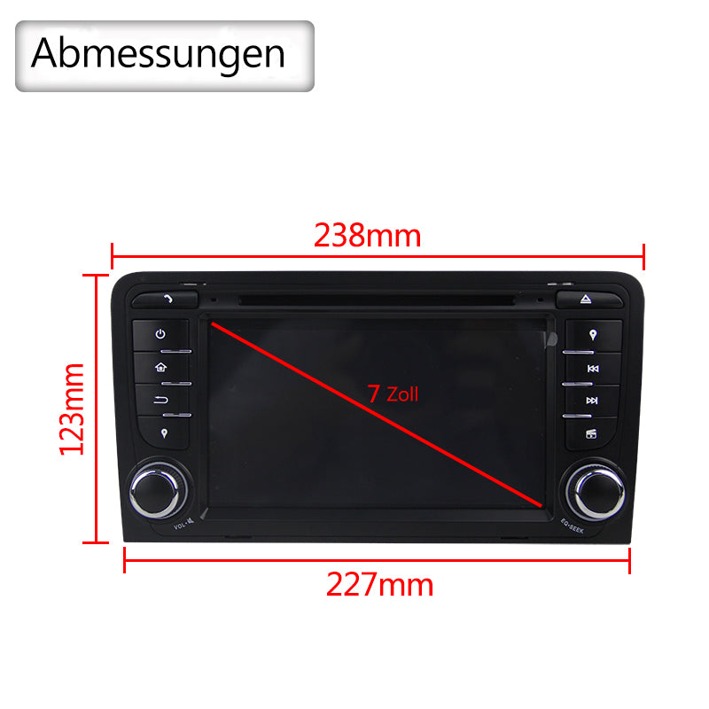 Android Autoradio für Audi A3 / S3 / RS3 (2003-2011) mit Wireless CarPlay & Android Auto