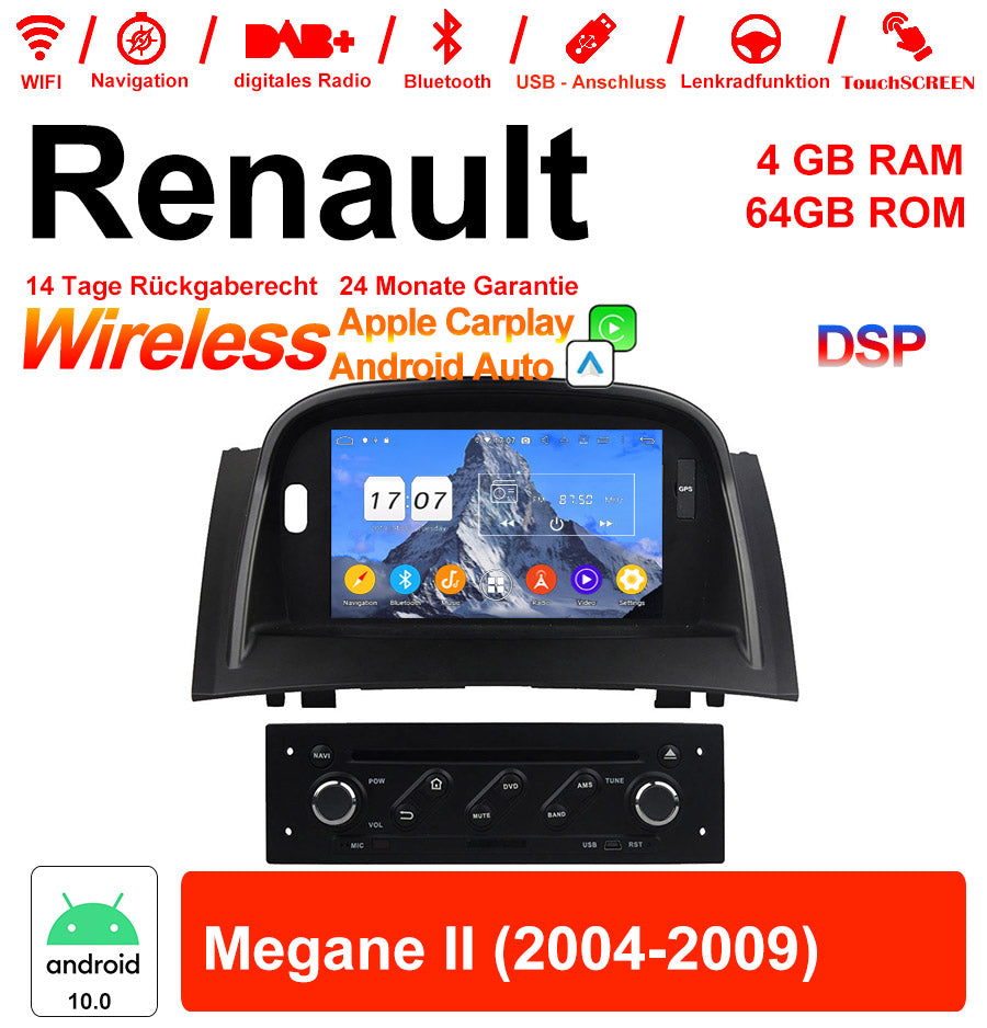 Android Autoradio für Renault Megane II 2004–2009 mit Wireless CarPlay & Android Auto