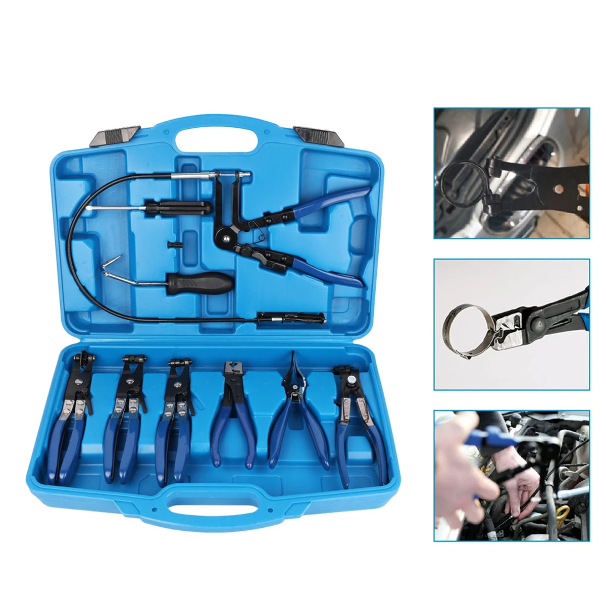 9PCs Schlauch Klemme Zangen Werkzeug Draht Lange Reichweite Heizöl Wasser Schlauch Auto Werkzeuge Für...