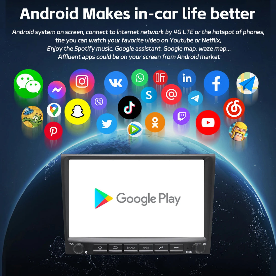 Android Autoradio für Porsche 911 (997), Boxster (987), Cayman (987C) 2004-2013 mit CarPlay und Android Auto