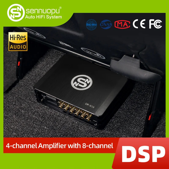 Sennuopu Dp X10 1000w Dsp Prozessor Bluetooth Auto Verstärker 4 Kanäle Klasse A Auto 12 V Automotivo Audio Low amp für Auto Sound