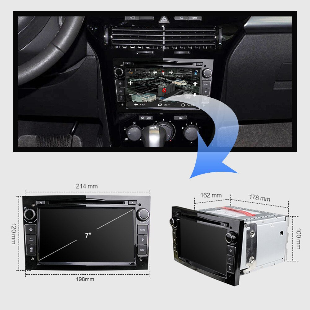 Android Autoradio für Opel Astra, Vectra, Antara, Zafira, Corsa (2003–2006) mit Wireless CarPlay & Android Auto