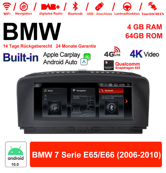 Android Autoradio für BMW 7er E65/E66 2006-2010 mit Wireless CarPlay, Android Auto & DAB+