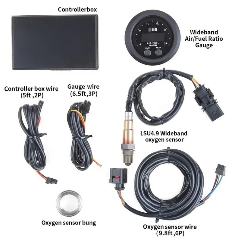 52mm Luft-Kraftstoff-Verhältnis-Anzeige LED-Digital anzeige mit Breitband O2-Sauerstoffsensor