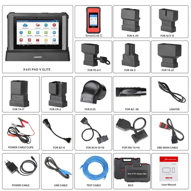 LAUNCH X431 PAD V Elite Diagnosegerät mit ECU Codierung & Vollsystemdiagnose