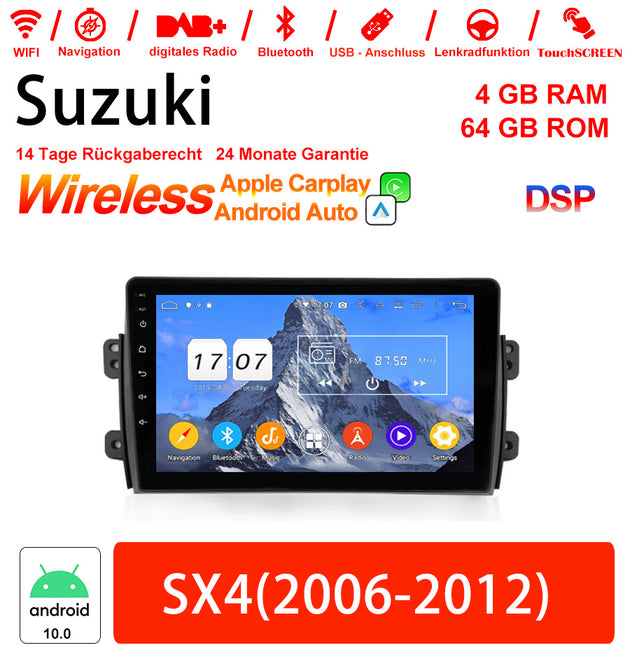 Android Autoradio für Suzuki SX4 2006-2012 mit Wireless CarPlay & Android Auto