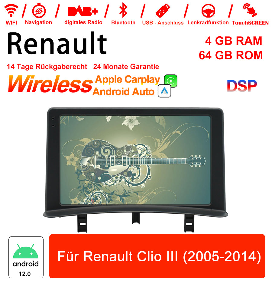 Android Autoradio für Renault Clio III 2005-2014 mit Wireless CarPlay & Android Auto
